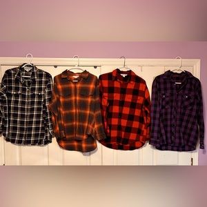 Lot of 4 Old Navy flannel SZ L